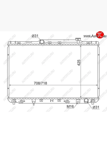 Радиатор двигателя SAT Toyota Scepter (1992-1996)