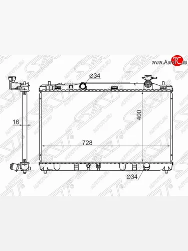Радиатор двигателя SAT Toyota Camry XV40 рестайлинг (2009-2011)