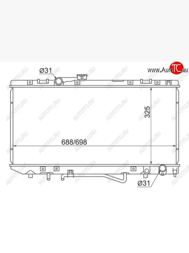 Радиатор двигателя SAT Toyota Celica T180 (1989-1993)
