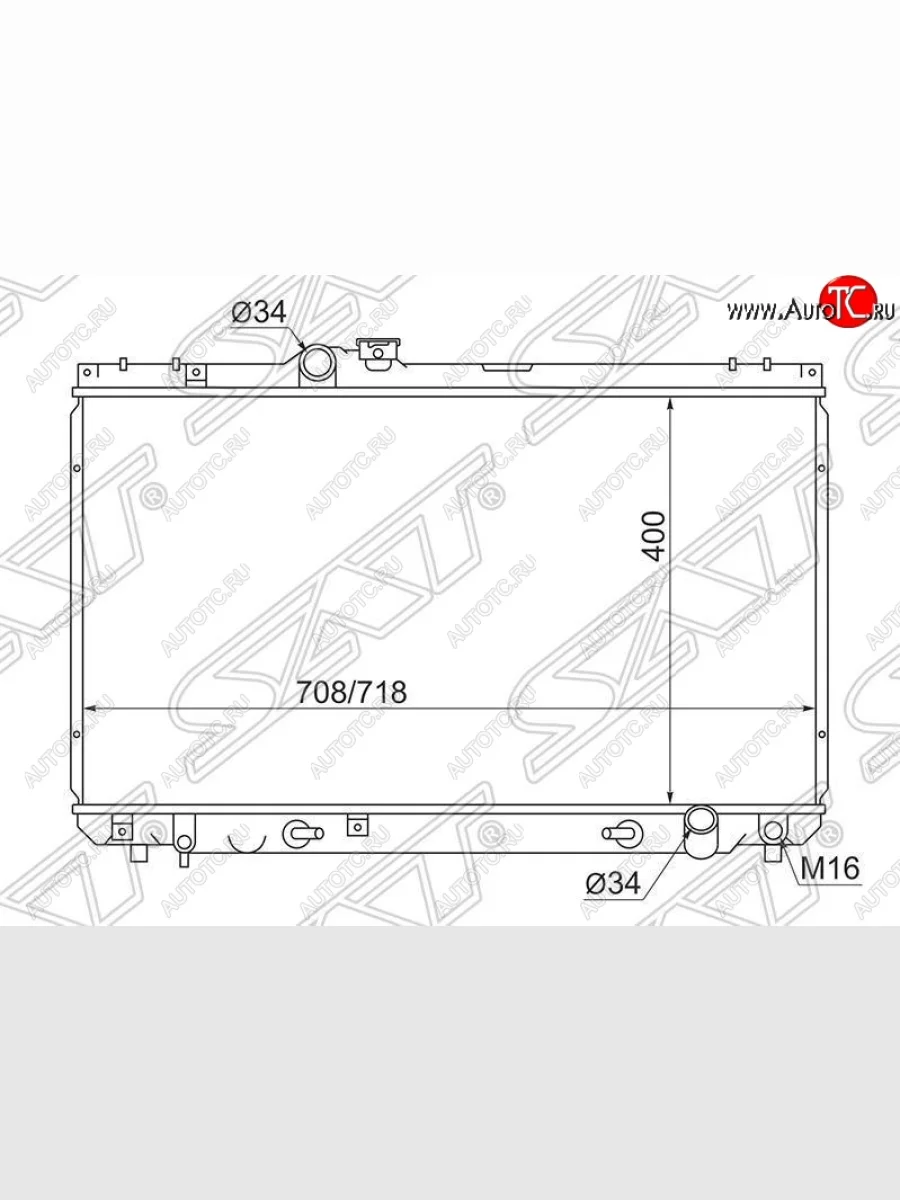 Радиатор двигателя SAT Toyota Mark 2 X110 седан дорестайлинг (2000-2002)  в Керчи Республика Крым