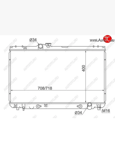 Радиатор двигателя SAT Toyota Chaser 6 X100 рестайлинг (1996-2001)