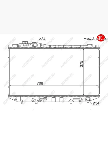 Радиатор двигателя SAT Toyota Mark 2  X80 (1988-1996) седан