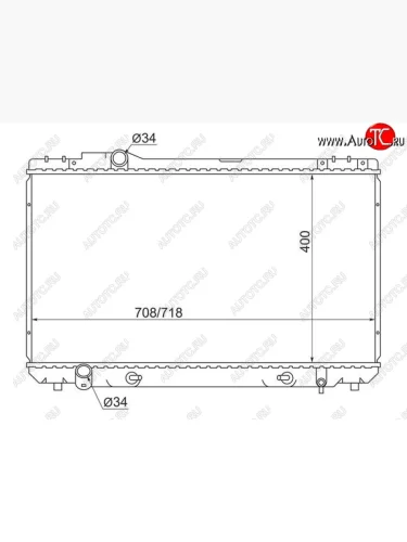 Радиатор двигателя SAT Toyota Mark 2 X90 седан (1992-1996)