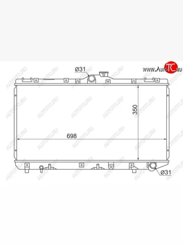 Радиатор двигателя SAT Toyota Corolla E100 седан (1991-2002)