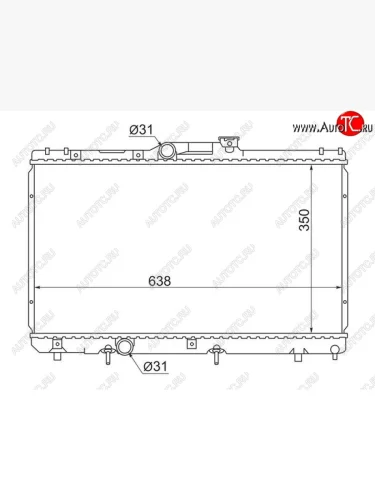 Радиатор двигателя SAT Toyota Corolla E110 седан дорестайлинг (1997-2000)