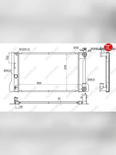 Радиатор двигателя SAT Toyota Corolla Axio (E140) седан дорестайлинг (2006-2008)