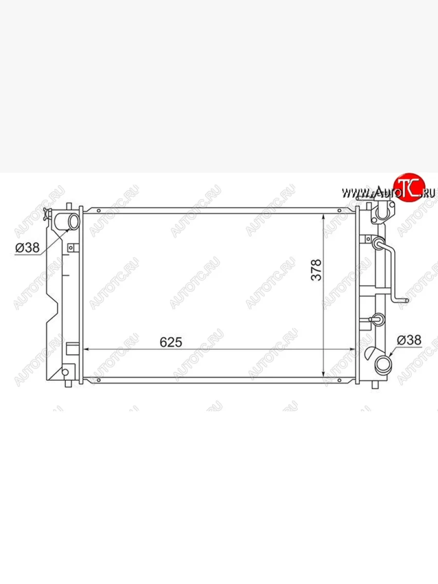 Радиатор двигателя SAT Toyota Corolla Fielder E120 универсал дорестайлинг (2000-2002)  в Перми Пермском крае