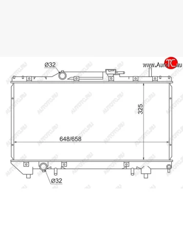 Радиатор двигателя SAT Toyota Caldina T210 дорестайлинг универсал (1997-1999)