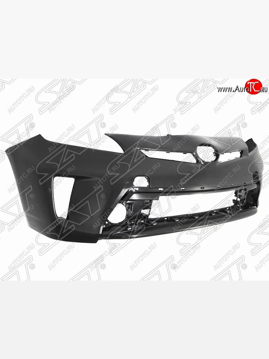 Передний бампер SAT (Тайвань) Toyota Prius Alfa лифтбек рестайлинг (2011-2015) (Неокрашенный)  в Перми Пермском крае