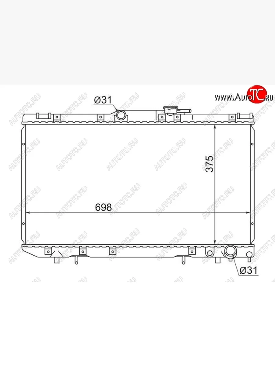 Радиатор двигателя SAT Toyota Caldina T190 дорестайлинг универсал (1992-1995)  в Керчи Республика Крым