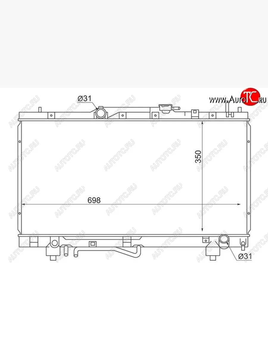 Радиатор двигателя SAT (пластинчатый, пробка радиатора R102A) Toyota Caldina T190 дорестайлинг универсал (1992-1995)  в Самаре Самарской области