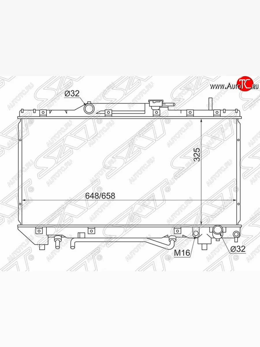 Радиатор двигателя SAT Toyota Caldina T210 дорестайлинг универсал (1997-1999)  в Керчи Республика Крым