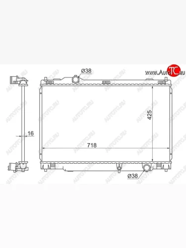 Радиатор двигателя SAT Toyota Crown S180 седан дорестайлинг (2003-2005)