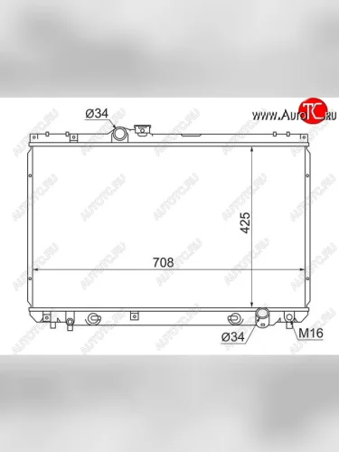 Радиатор двигателя SAT Toyota Crown S180 седан дорестайлинг (2003-2005)