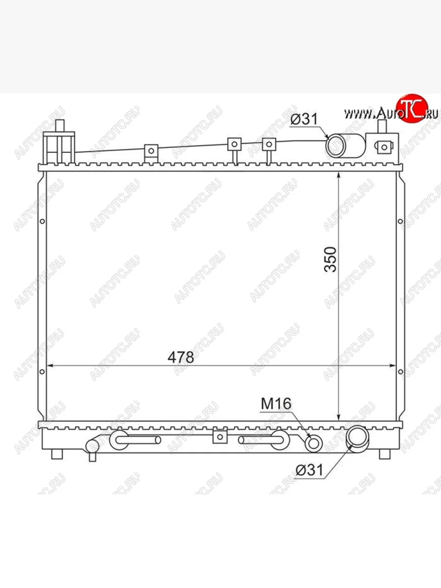 Радиатор двигателя SAT Toyota Probox (2002-2014)  с доставкой в г. Пермь