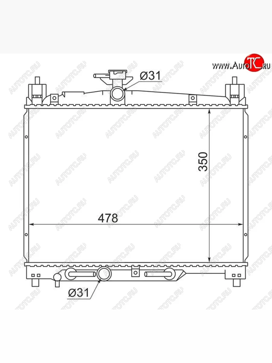 Радиатор двигателя SAT Toyota Echo XP10 седан дорестайлинг (1999-2002)  в Керчи Республика Крым