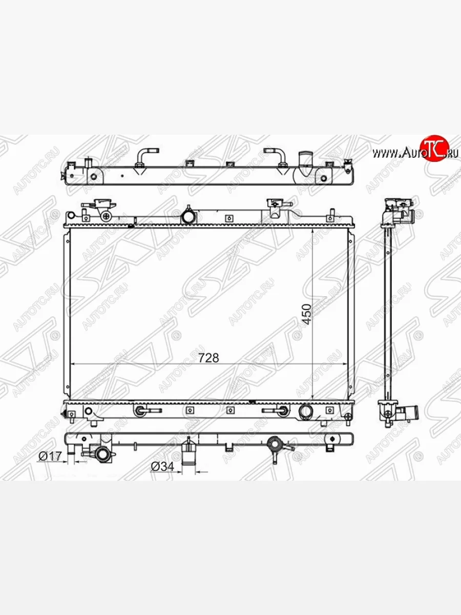 Радиатор двигателя SAT Toyota Estima AHR10,XR30, XR40 (2000-2006)  в Керчи Республика Крым