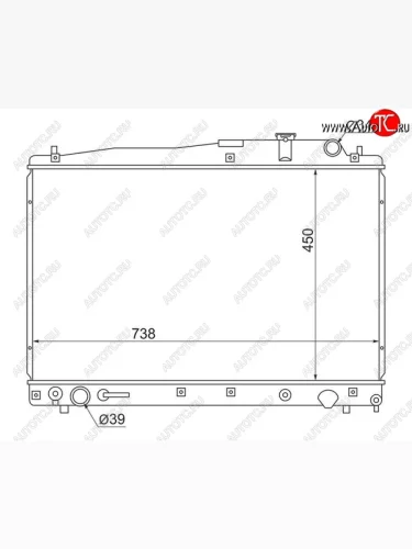 Радиатор двигателя SAT Toyota Estima AHR10,XR30, XR40 (2000-2006)