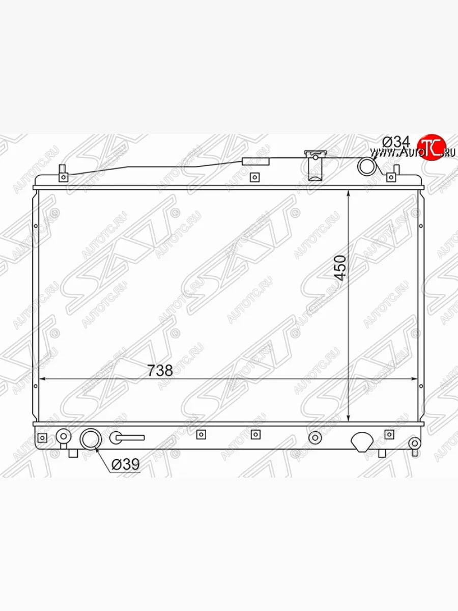 Радиатор двигателя SAT Toyota Estima AHR10,XR30, XR40 (2000-2006)  в Самаре Самарской области