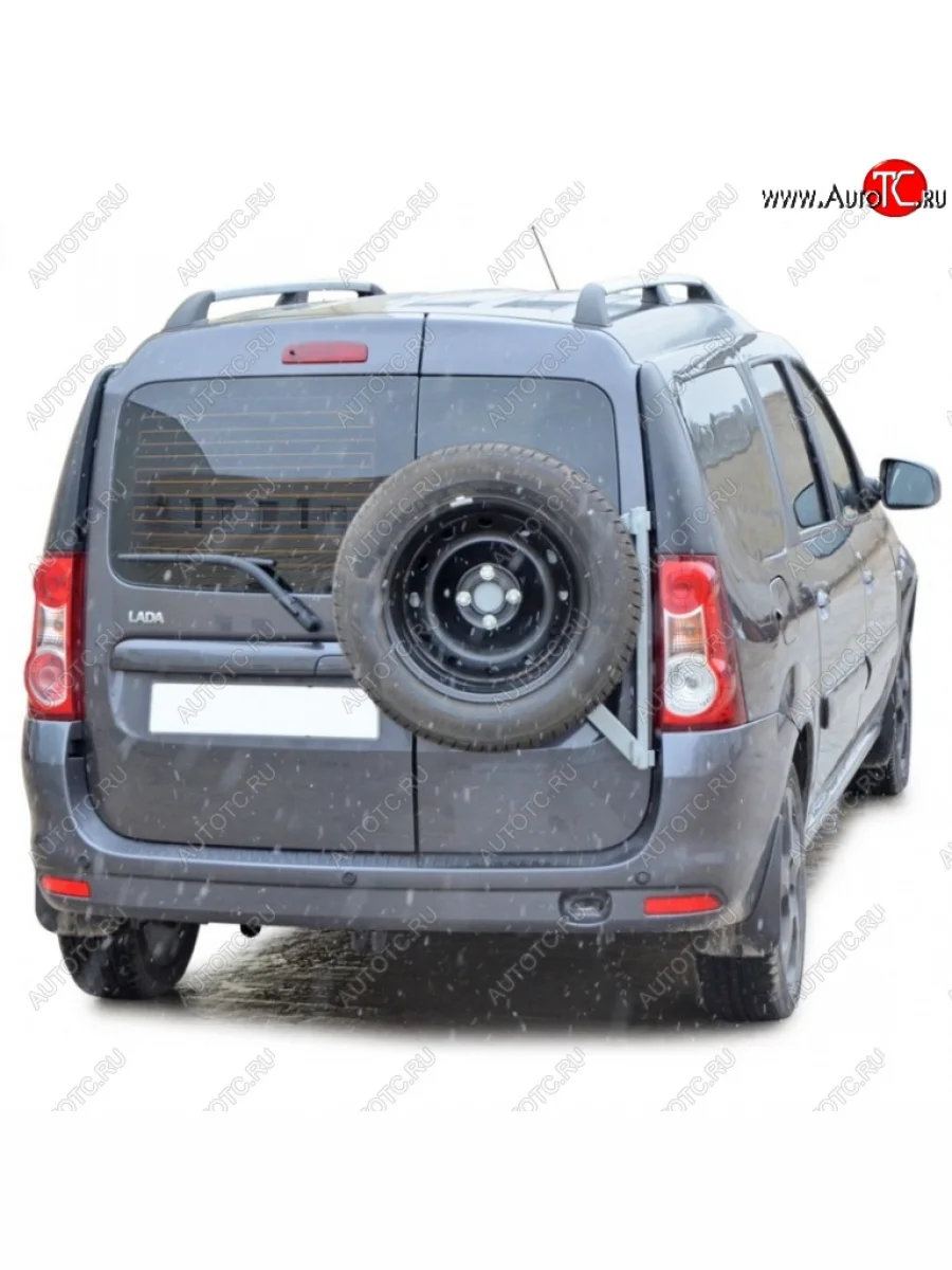 Кронштейн запасного колеса ТехноСфера (Техно Сфера) Лада ВАЗ Ларгус дорестайлинг R90 (2012-2021) (Черный матовый)  в Самаре Самарской области