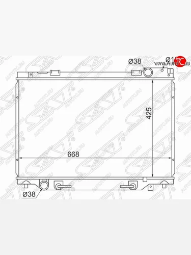Радиатор двигателя SAT Toyota Estima XR10,XR20 (1990-1999)