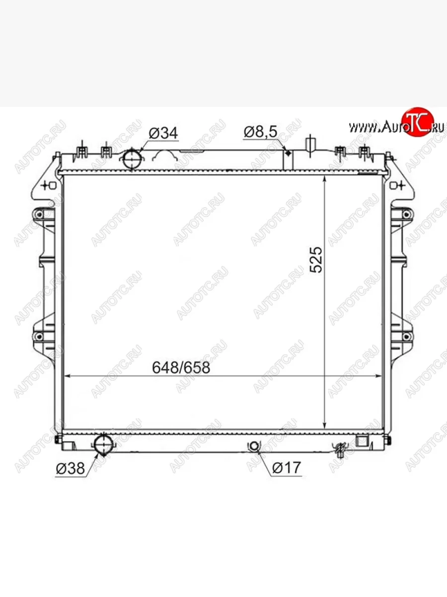 Радиатор двигателя SAT Toyota Fortuner AN50/AN60 дорестайлинг (2004-2008)  в Керчи Республика Крым