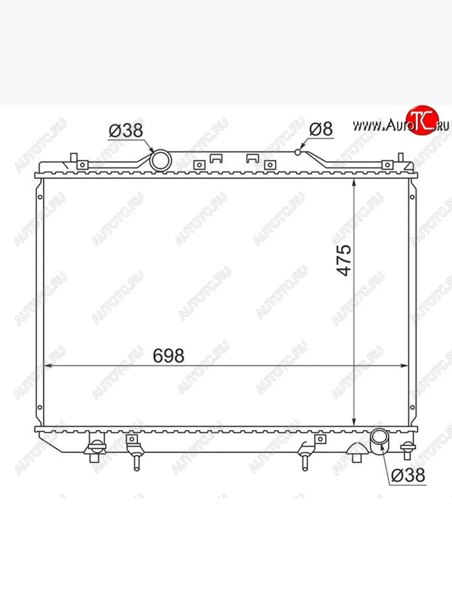 Радиатор двигателя SAT Toyota Gaia XM10 дорестайлинг (1998-2001)  в Керчи Республика Крым