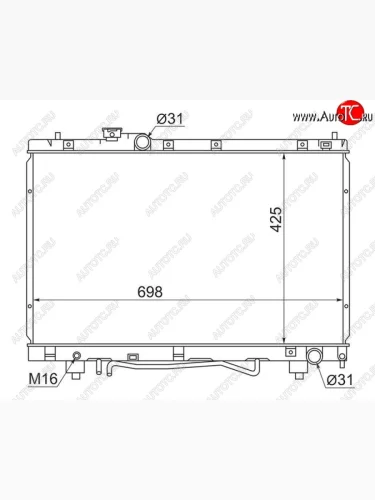 Радиатор двигателя SAT Toyota Gaia XM10 дорестайлинг (1998-2001)