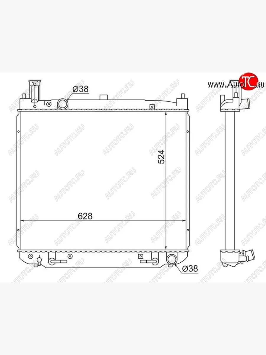 Радиатор двигателя SAT  Toyota  Granvia  xH10, Hiace Grand, Hiace Regius  в Керчи Республика Крым