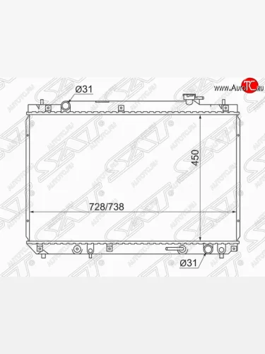 Радиатор двигателя SAT Toyota Harrier  XU10 (1997-2003) дорестайлинг, рестайлинг