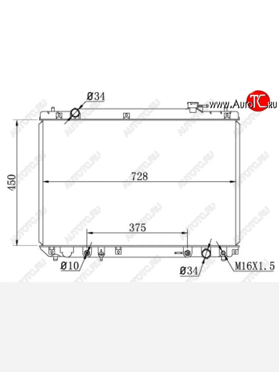 Радиатор двигателя SAT Toyota Highlander XU20 дорестайлинг (2000-2003)  в Керчи Республика Крым