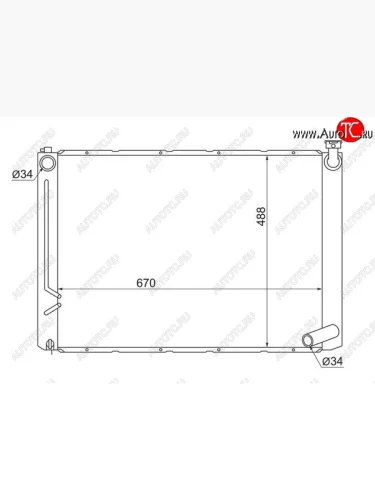 Радиатор двигателя SAT Toyota Harrier XU30 (2003-2013)