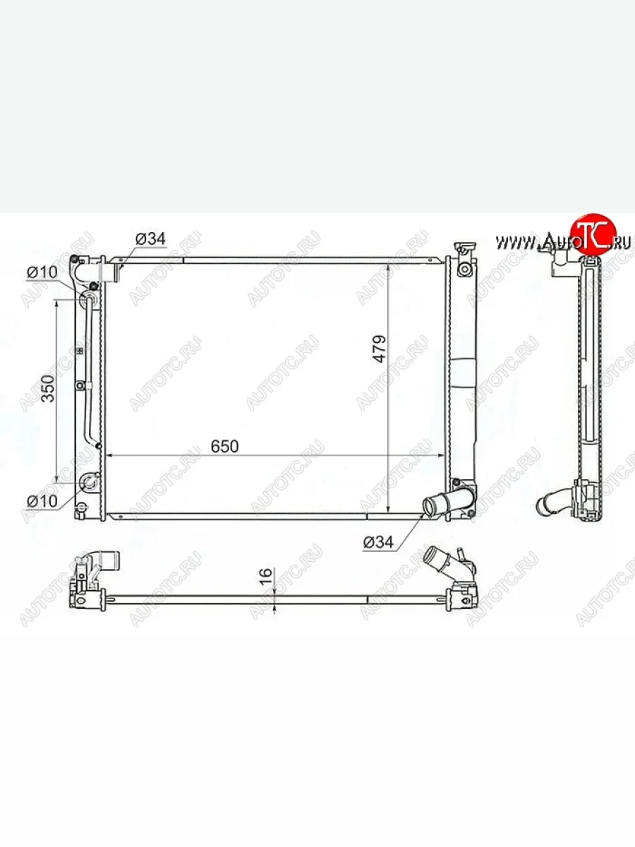 Радиатор двигателя SAT  Toyota Harrier (2003-2013) XU30  в Керчи Республика Крым