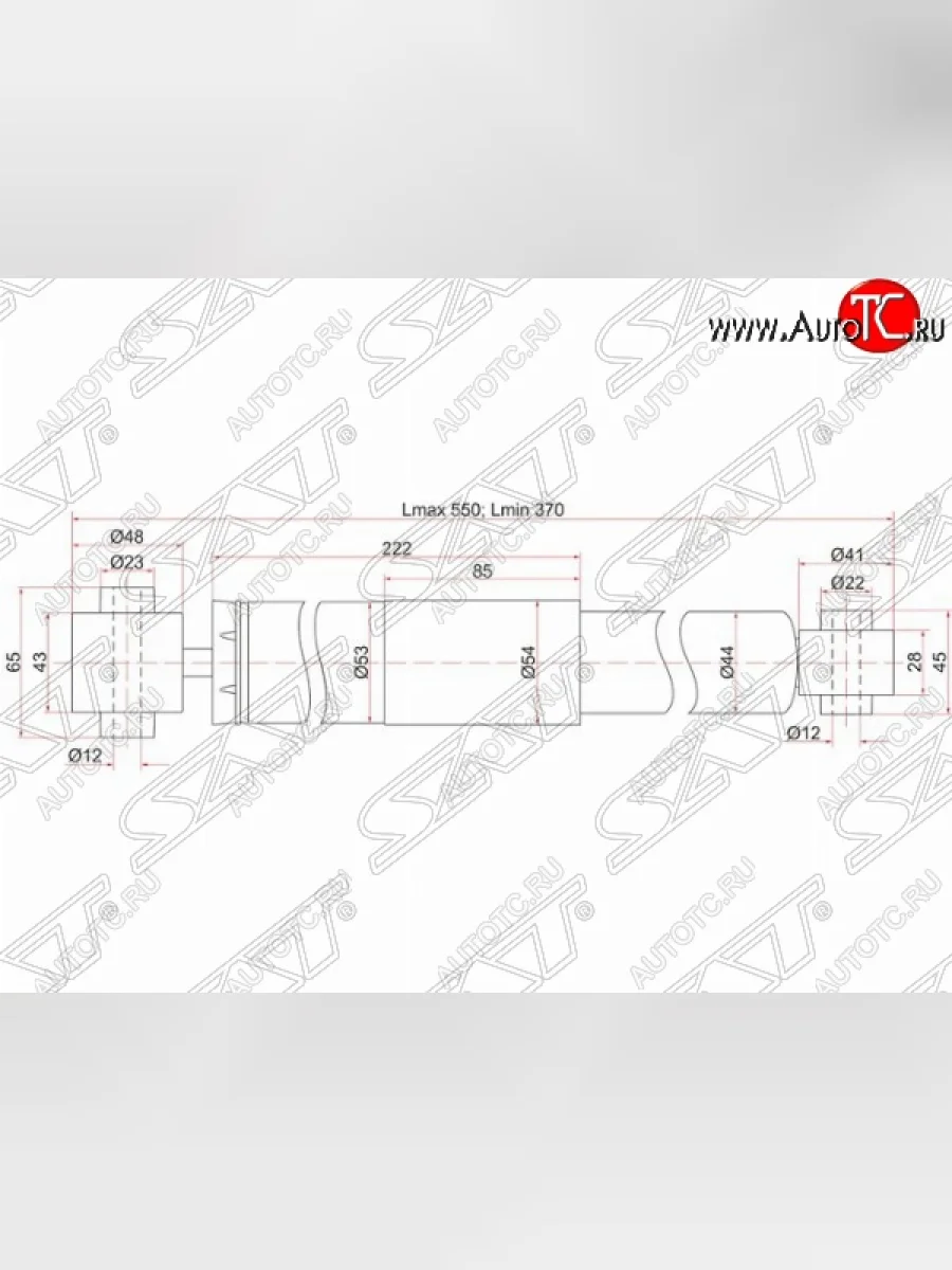 Амортизатор задний SAT  Nissan  Qashqai ( 1 J10,  1,  2), X-trail  3 T32  с доставкой в г. Керчь