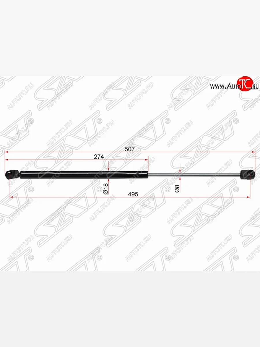 Упор капота SAT (газовый) Audi Q7 4L дорестайлинг (2005-2009)  в Керчи Республика Крым
