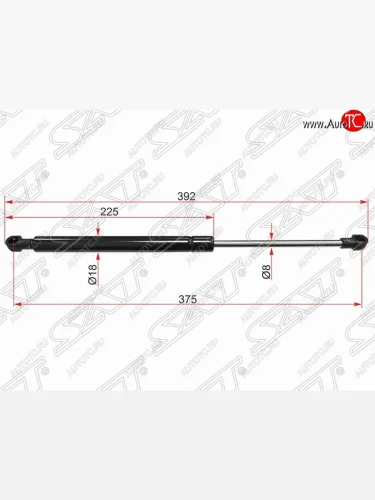 Упор капота SAT (газовый) BMW 1 серия  E87 (2004-2011) хэтчбэк 5 дв. дорестайлинг, хэтчбэк 5 дв. рестайлинг