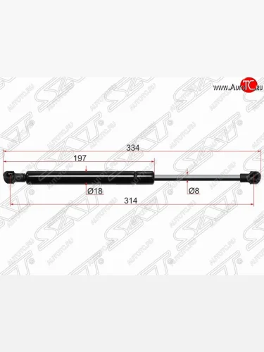 Упор капота SAT (газовый) BMW 3 серия  E46 (1998-2005) седан дорестайлинг, седан рестайлинг