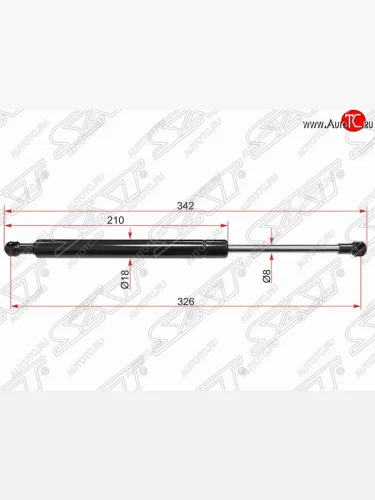 Упор капота SAT (газовый) BMW 7 серия  E38 (1994-2001) дорестайлинг, седан, рестайлинг, седан