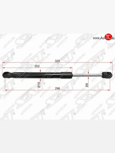 Упор капота SAT (газовый) BMW X3 F25 дорестайлинг (2010-2014)