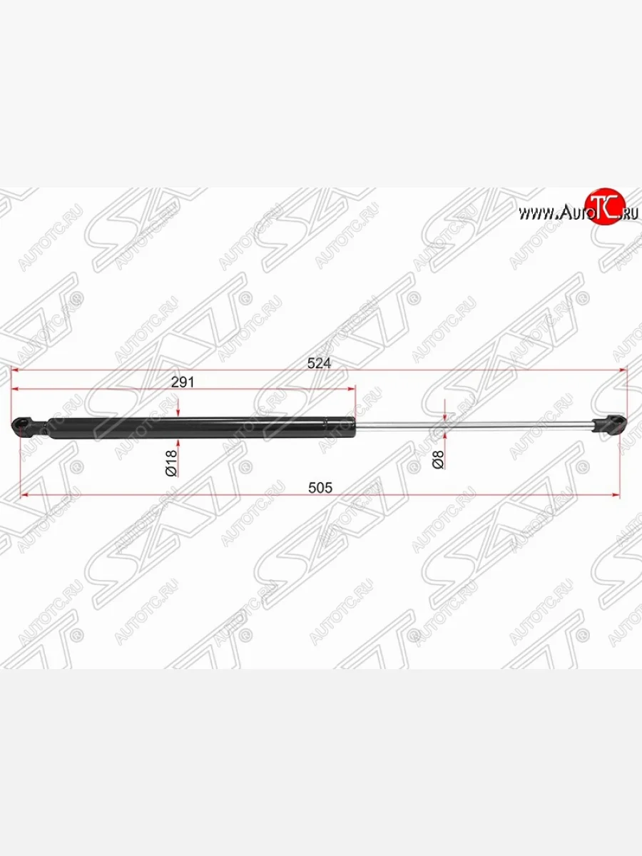 Газовый упор капота SAT CITROEN C5 X40,DC лифтбэк дорестайлинг (2000-2004)  в Керчи Республика Крым