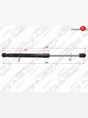 Упор капота SAT (газовый) Hyundai I40 1 VF дорестайлинг седан (2011-2015)