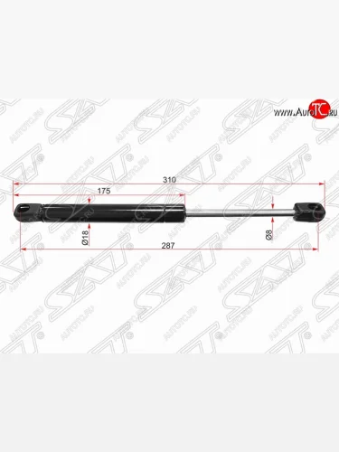 Упор капота SAT (газовый) Jeep Grand Cherokee WJ (1998-2005)