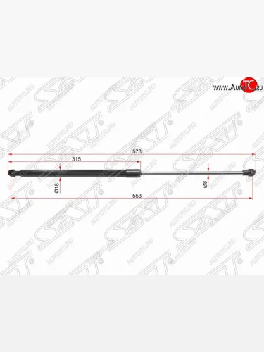 Упор капота SAT (газовый) Lexus IS250  XE30 седан (2013-2016) дорестайлинг