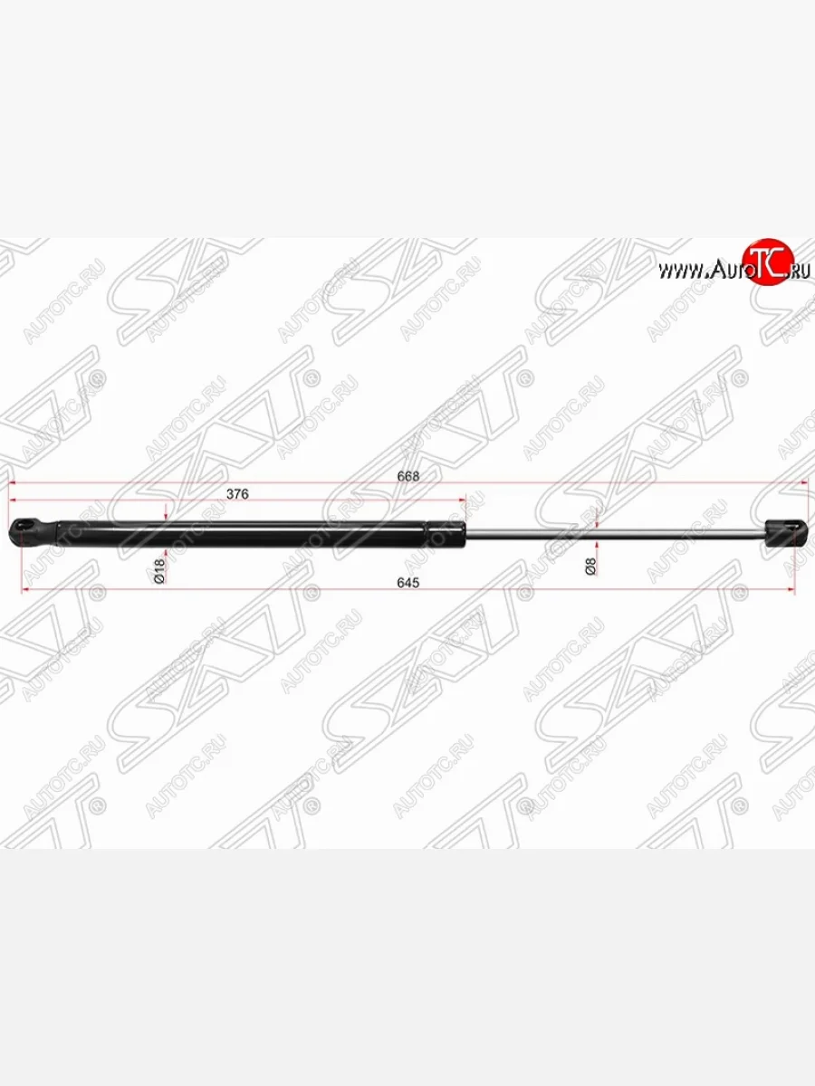 Упор капота SAT (газовый) Mercedes-Benz C-Class W204 дорестайлинг седан (2007-2011)  в Самаре Самарской области