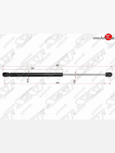 Упор капота SAT (газовый) Mercedes-Benz E-Class W210 дорестайлинг универсал (1996-1999)