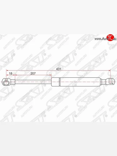 Газовый упор капота SAT Nissan Teana  1 J31 (2003-2005) дорестайлинг