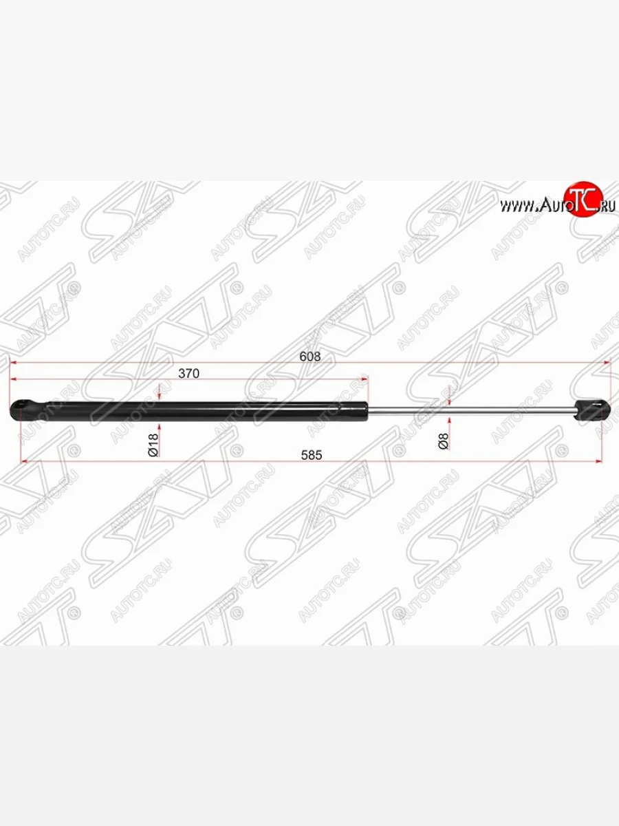 Газовый упор капота SAT Renault Duster HS дорестайлинг (2010-2015)  в Керчи Республика Крым