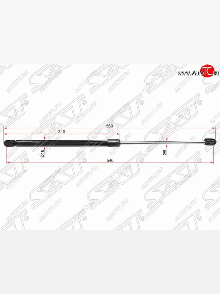 Газовый упор капота SAT Opel Astra H универсал рестайлинг (2007-2015)  в Керчи Республика Крым
