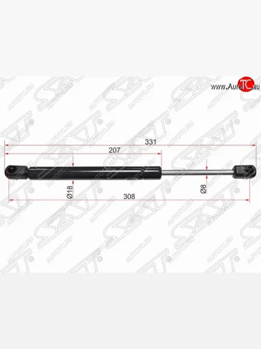 Газовый упор капота SAT SSANGYONG Rexton Y200 (2001-2006)