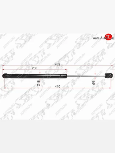 Газовый упор капота SAT 